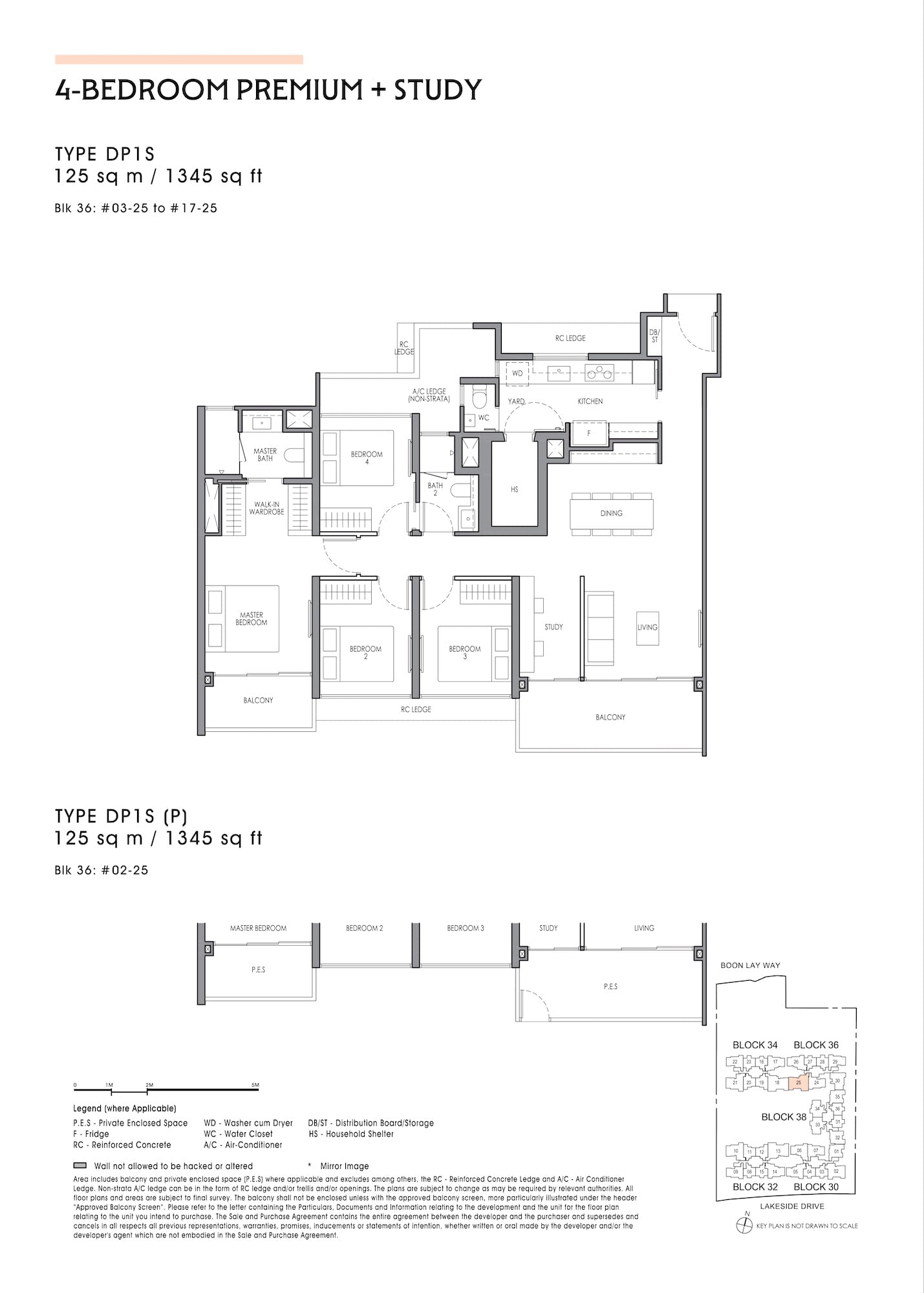 Lucerne Grand 4-Bedroom Premium + Study floor plan, Type DP1S